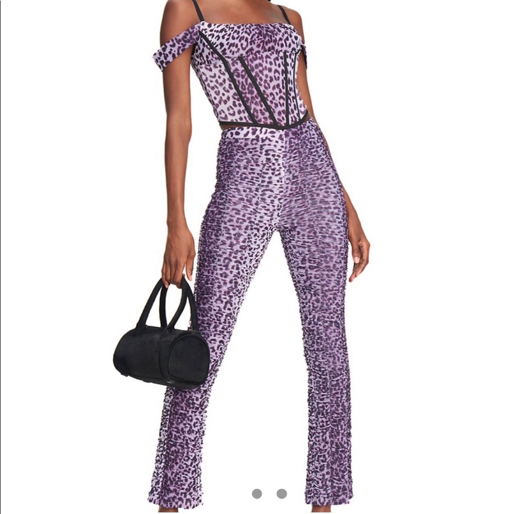 I AM GIA TWO PIECE OPHELIA LILAC SET IN LEOPARD